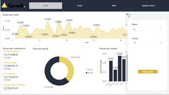 Power BI rapport met filtermenu
